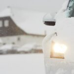 Car on winter road